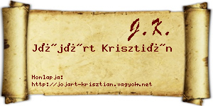 Jójárt Krisztián névjegykártya